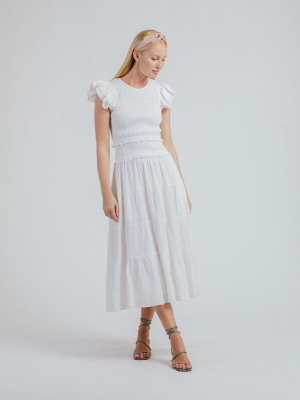 Emmy Midi Dress | White
