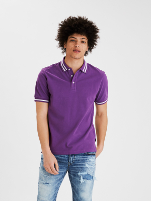 Ae Pique Tipped Polo Shirt