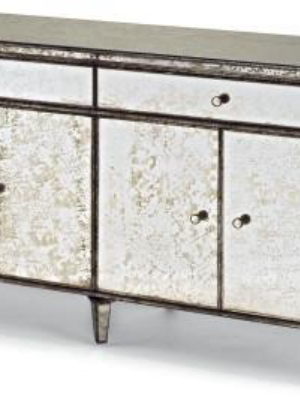 Antiqued Mirror Credenza