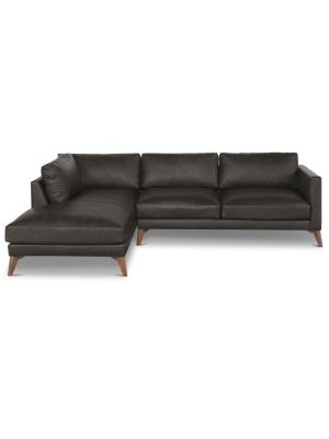 Burbank Arm Left Small Sectional In Black