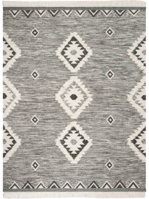 Kenya Tribal Black/ivory Area Rug