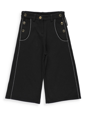 Givenchy Kids Button Detail Wide Leg Pants