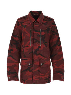 Saint Laurent Camouflage Print Jacket