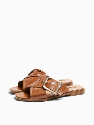 Porto Tan Buckle Sandals