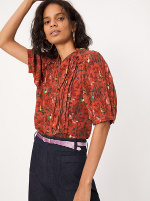 Liliana Pleated Buttondown