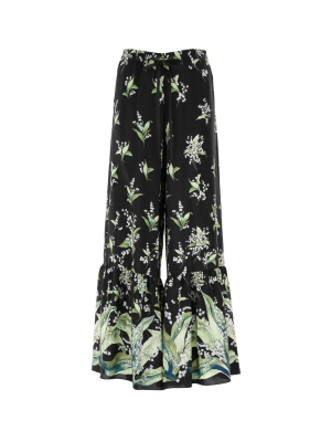 Redvalentino Printed Flared Trousers