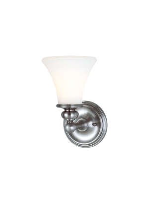 Hudson Valley Lighting Weston Vanity Lamp - Polished Nickel & Opal Matte