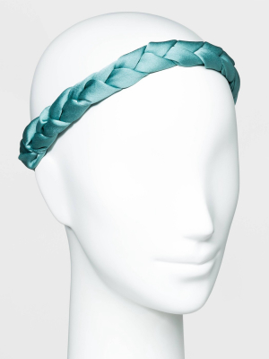 Satin Braided Hair Wrap - A New Day™ Mint