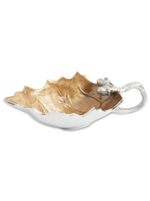 Julia Knight Oak Leaf Sauce Boat In Toffee