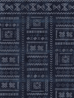 Tribal Mud Wallpaper In Blue From The Wallpaper Republic Collection By Milton & King