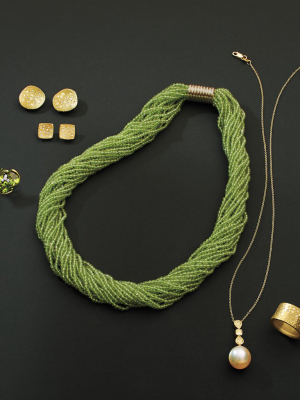 Peridot Twenty Strand Twist Necklace