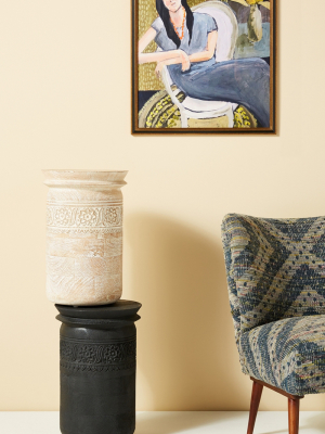 Handcarved Wooden Stool