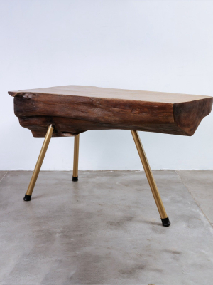 Falls River Live Edge Teak Console Desk