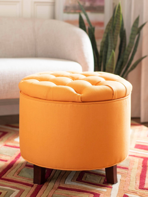 Amelia Tufted Storage Ottoman - Safavieh