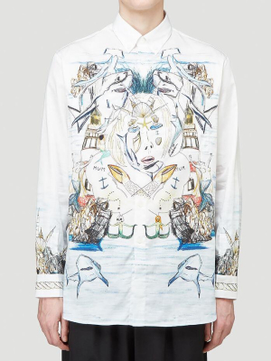 Burberry Marine Sketch Printed Shirt