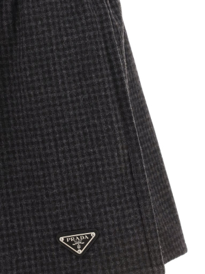 Prada Logo Plaque Bermuda Shorts