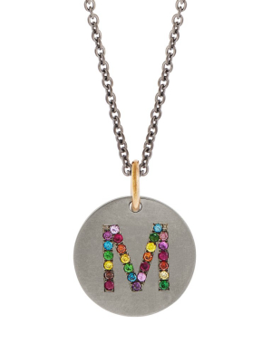 Rainbow Letter Pendant T-rbw