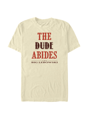 Men's The Big Lebowski The Dude Abides T-shirt