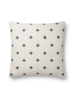Ivory & Blue Pillow