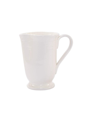 Vietri Viva Fresh Large Footed Pitcher - Linen