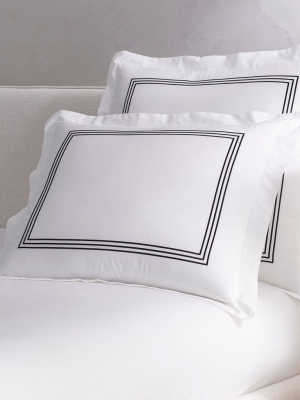 Strada Embroidered Percale Sham Set Of 2