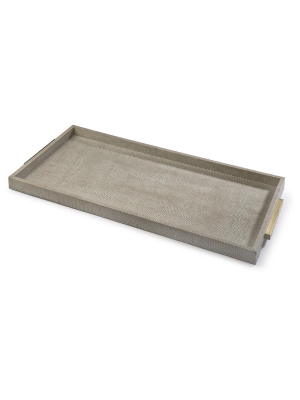 Regina Andrew Shagreen Boutique Tray - Ivory Grey Python