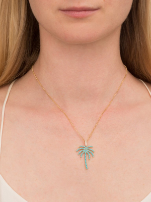 Turquoise Palm Pendant