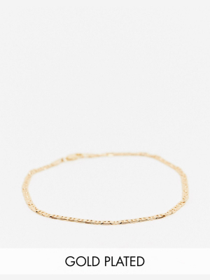 Image Gang Chain Link Anklet In Gold Plate
