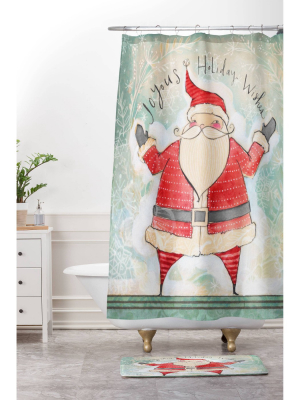 Cori Dantini Joyous Holiday Wishes Shower Curtain - Deny Designs