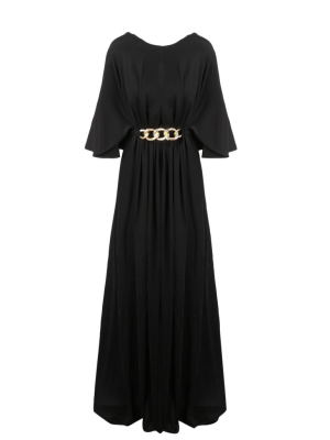 Elisabetta Franchi Chain Belt Detailed Gathered Maxi Dress