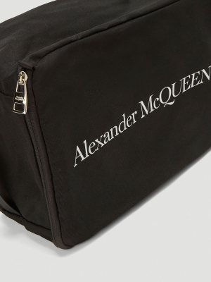 Alexander Mcqueen Logo Printed Wash Bag