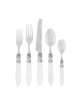 Vietri Aladdin Antique White 5-piece Place Setting