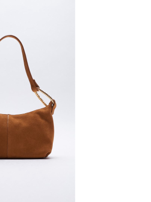 Split Leather Shoulder Bag