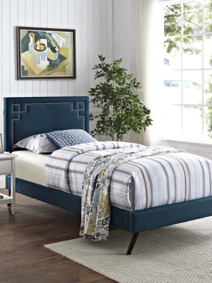 Ruby Twin Platform Bed With Round Splayed Legs