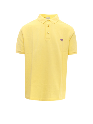 Etro Logo Embroidered Polo Shirt