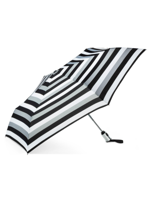 Shedrain Auto Open/close Compact Umbrella - Black Stripe