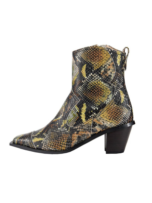 Western Wave Boot – Multicolor Python