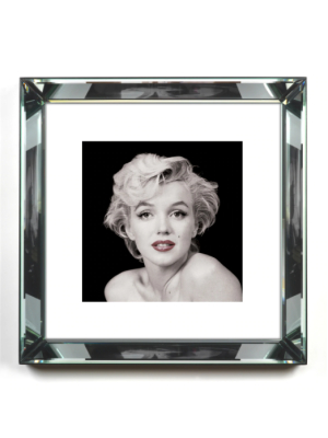 Marilyn Monroe- Red Lips In Black And White Print