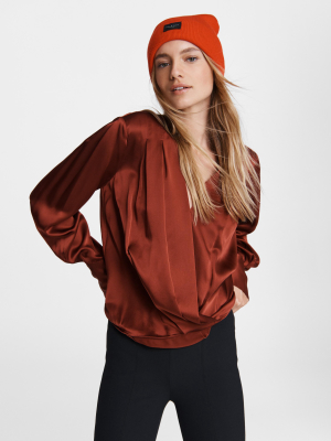 Lei Silk Charmeuse Blouse