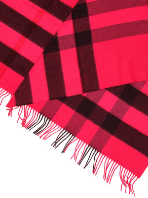 Burberry Checkered Frayed Scarf