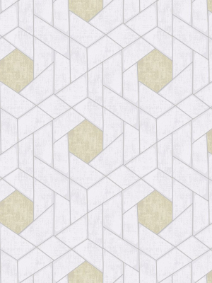 Granada Geometric Wallpaper In Silver From The Scott Living Collection By Brewster Home Fashions