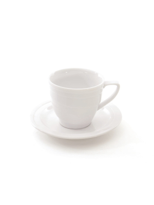 Berghoff Eclipse 12oz Porcelain Breakfast Cup & Saucer