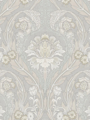 Morrissey Wallpaper In Platinum From The Sanctuary Collection By Mayflower Wallpaper