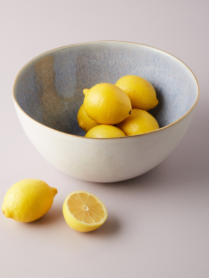 Gilded Lilac Serving Bowl