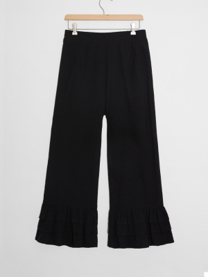 Benoite Tiered Kick Flare Pants