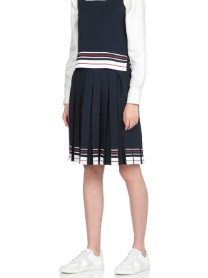 Thom Browne Striped Pleated Skirt