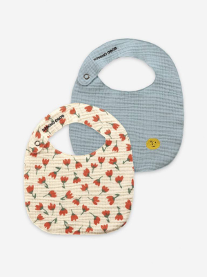 Bobo Choses Face And Flowers Small Bib Pack