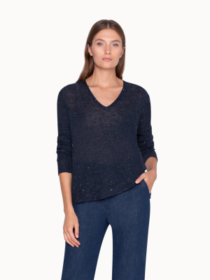 Long Sleeve Pullover In Linen