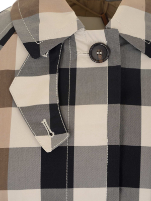 Max Mara The Cube Checked Trench Coat