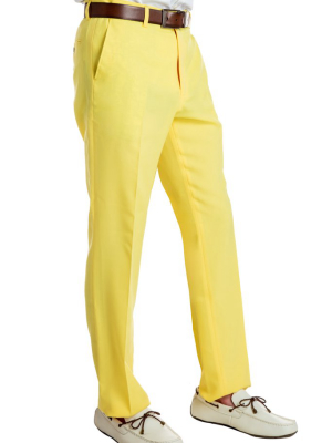 The Summer Shandy | Yellow Pastel Suit Pants